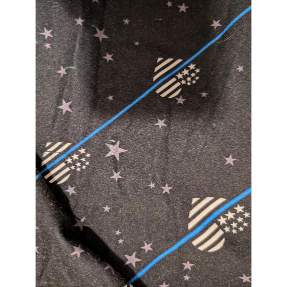 Charlie's Project Large Thin Blue And Thin Red Line Heart Leggings - Picture 2 of 6